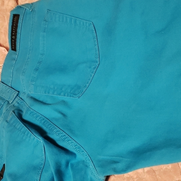 Rock & Republic pants women's size 3 electric blue Banshee lightweight - Picture 11 of 16